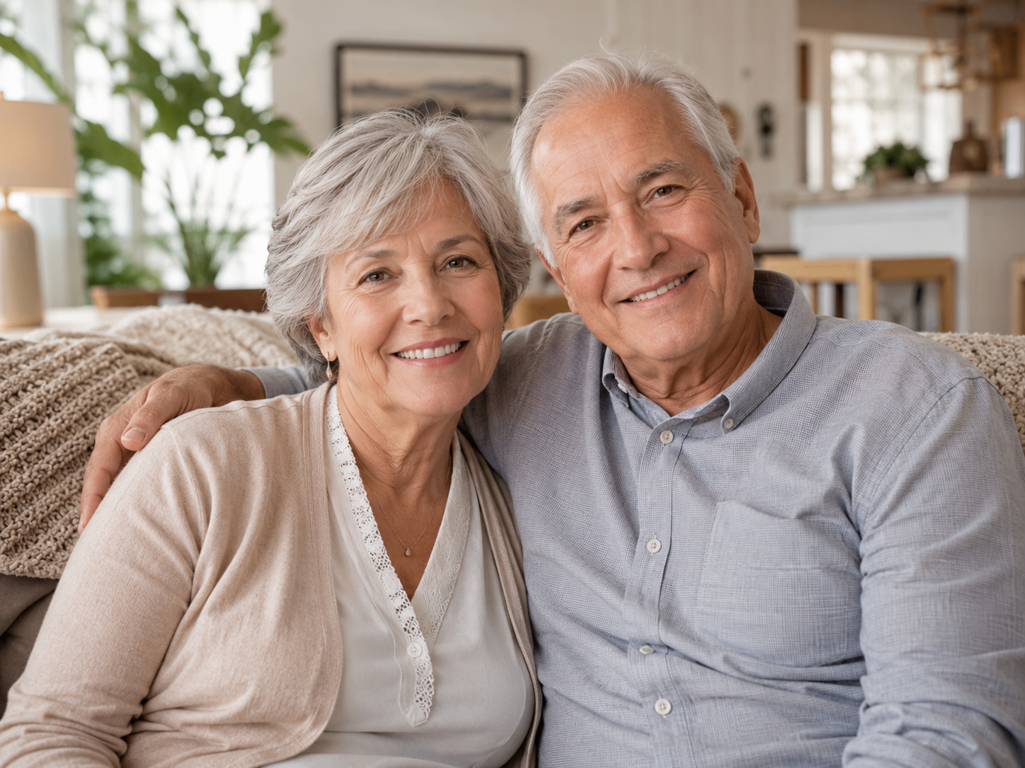 Happy senior couple outdoors
