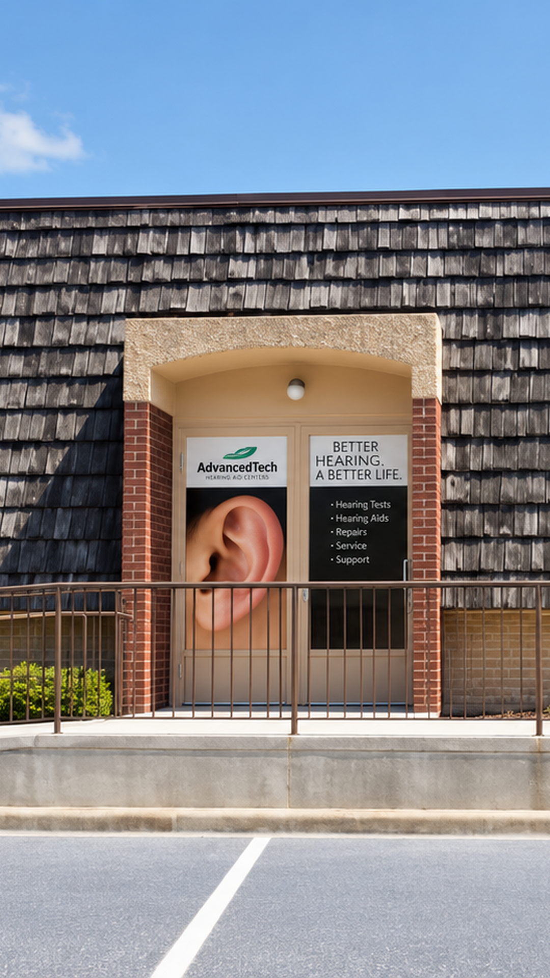 Exterior of the AdvancedTech Hearing Aid Centers office in Lancaster, PA